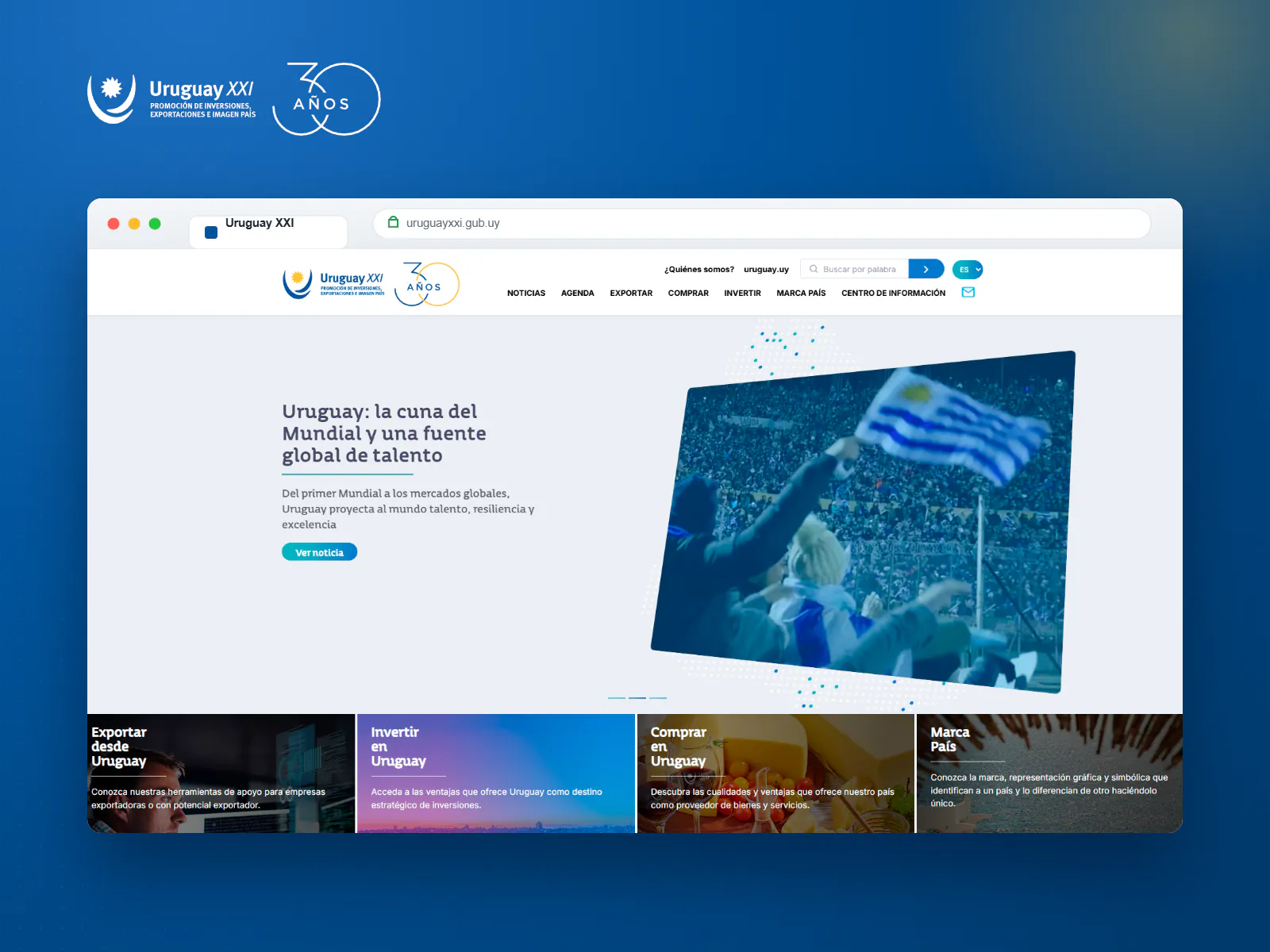 Mockup Portal Uruguay XXI